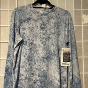 NWT Lululemon Blue/White "Love Long Sleeve Tie-Dye Wash" Size 10